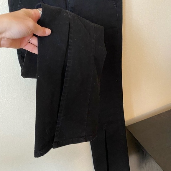 Free People We the Free Women’s Slit Jeans Black High Waisted Size 29 - Picture 3 of 9